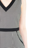Happy Houndstooth 60s Mod A-Line Dress