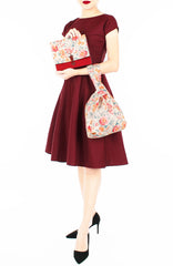 Heritage Peony Courtyard Japanese Prosperity Bag - Reversible