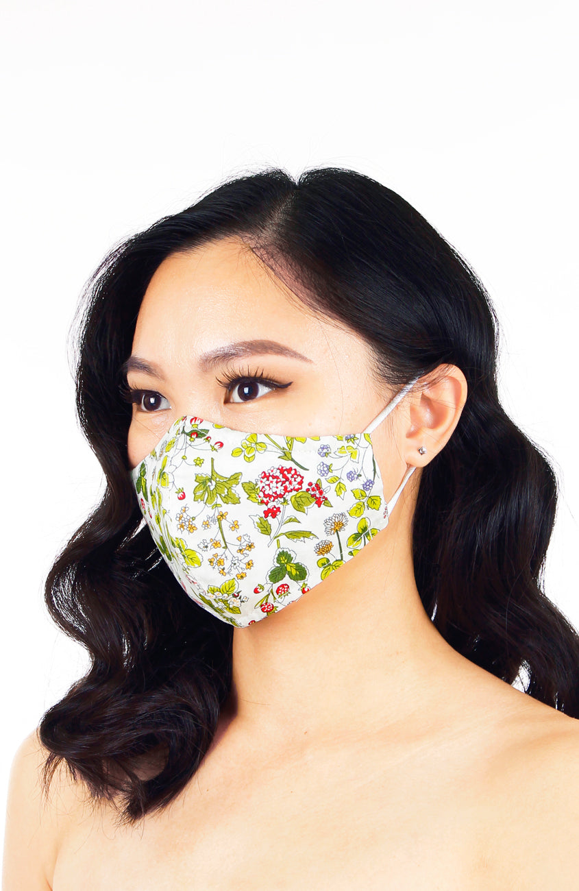 Hydrangea Gardens Pure Cotton Face Mask