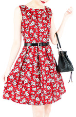 Ikebana Blooms Flare Dress