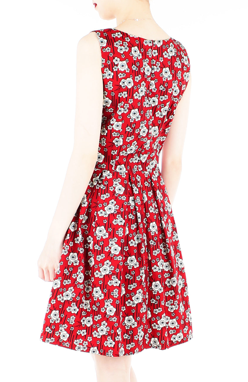 Ikebana Blooms Flare Dress