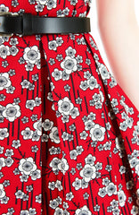 Ikebana Blooms Flare Dress