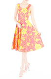 Illuminating Wildflower Flare Midi Dress