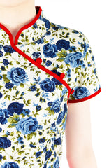 Imperial Porcelain Rosettes Cheongsam Dress