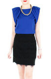 Infinite Options Sleeveless Blouse - Ultramarine Blue