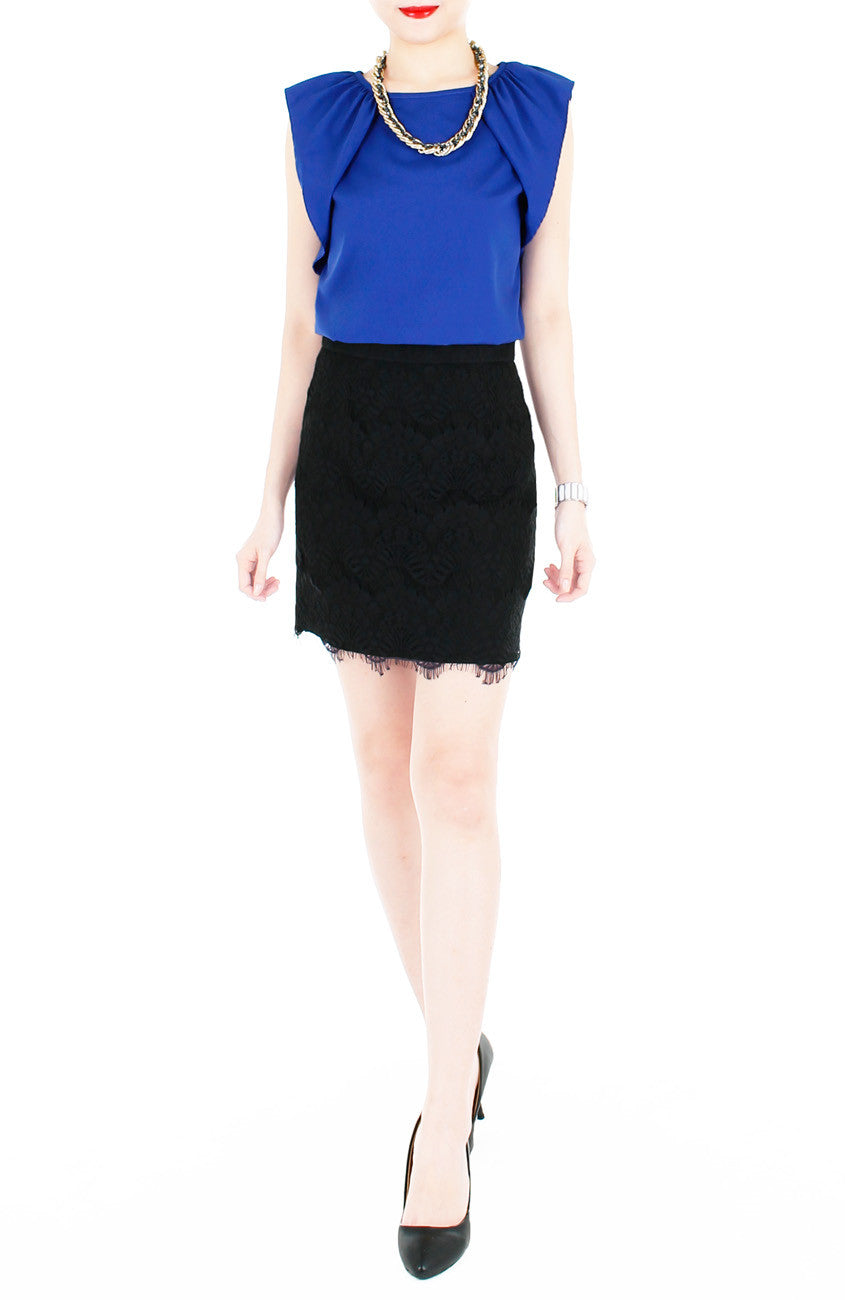 Infinite Options Sleeveless Blouse - Ultramarine Blue