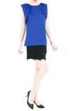 Infinite Options Sleeveless Blouse - Ultramarine Blue