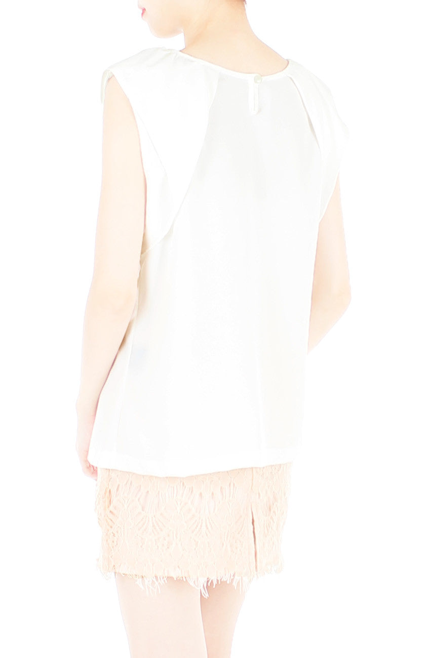 Infinite Options Sleeveless Blouse - White