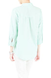 Informal Approach Pinstripe Blouse - Pastel Green