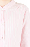 Informal Approach Pinstripe Blouse - Pastel Pink