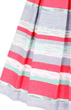 Infused in Watercolour Flare Dress with Short Sleeves - Coral Pink