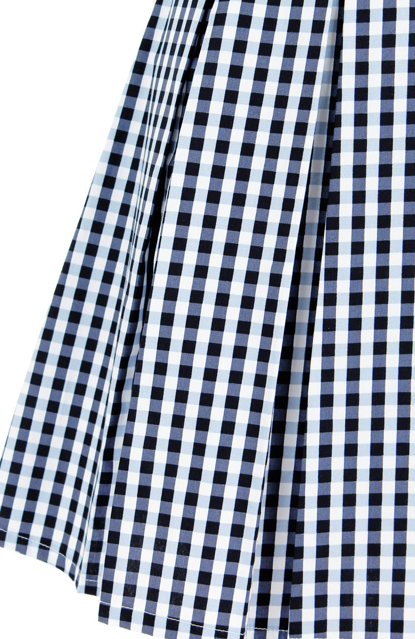 Isle Check It Out Flare Dress with Sleeves - Black