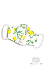Italian Limoncello Pure Cotton Face Mask - Meringue