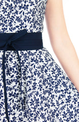 Japanese Fern Blooms Flare Tea Dress