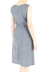 Japanese Shida Ferns Stella Dress - Midnight Blue