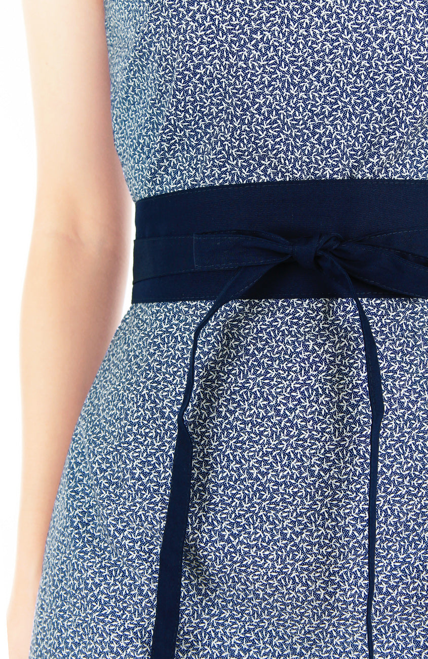 Japanese Shida Ferns Stella Dress - Midnight Blue