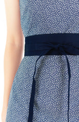 Japanese Shida Ferns Stella Dress - Midnight Blue