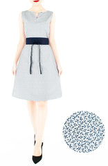 Japanese Shida Ferns Stella Dress - Porcelain White