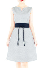 Japanese Shida Ferns Stella Dress - Porcelain White