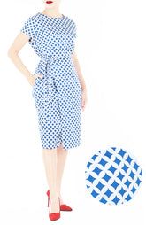 Japanese Shippo Elsa Wrap Dress - Ocean Blue