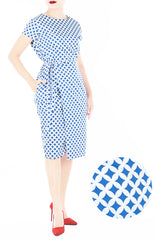 Japanese Shippo Elsa Wrap Dress - Ocean Blue