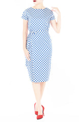 Japanese Shippo Elsa Wrap Dress - Ocean Blue
