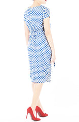 Japanese Shippo Elsa Wrap Dress - Ocean Blue