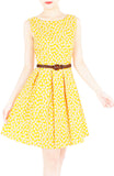 Joyful Lil’ Daisies Flare Dress - Yellow