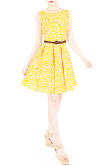 Joyful Lil’ Daisies Flare Dress - Yellow