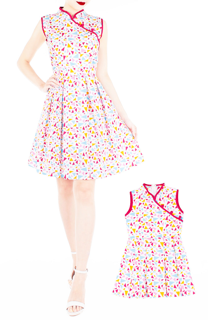 Jubilant Confetti Cheongsam Dress