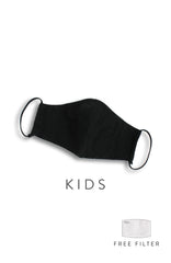 KIDS Essential Pure Cotton Face Mask in Noir Black