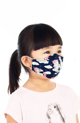 KIDS Magical Unicorn Pure Cotton Face Mask - Midnight Blue
