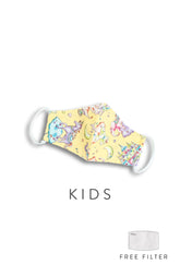 KIDS Magical Wonderland Pure Cotton Face Mask - Sunshine Yellow