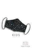 KIDS Moonlight Galaxy Pure Cotton Face Mask - Onyx Black