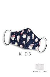 KIDS Unicorn Desserterie Pure Cotton Face Mask - Blueberries