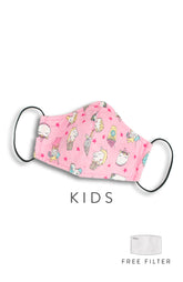 KIDS Unicorn Desserterie Pure Cotton Face Mask – Rose Apple