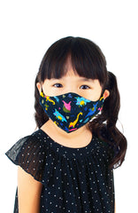 KIDS Wild Dinosaur Friends Pure Cotton Face Mask - Navy