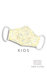 KIDS Wishing Upon A Shooting Star Pure Cotton Face Mask - Pastel Sunlight