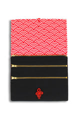 Kyoto Seigaiha ANGPAO Organizer Clutch in Red
