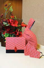 Kyoto Seigaiha ANGPAO Organizer Clutch in Red