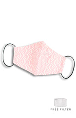 Kyoto Seigaiha Pure Cotton Face Mask - Sakura Pink