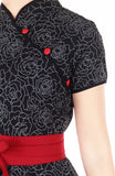 Lady Aristocrat Cheongsam in Noir Rose