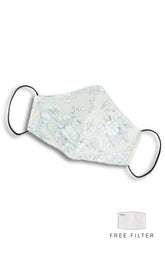Lady Camellia Pure Cotton Face Mask - Olive Linen