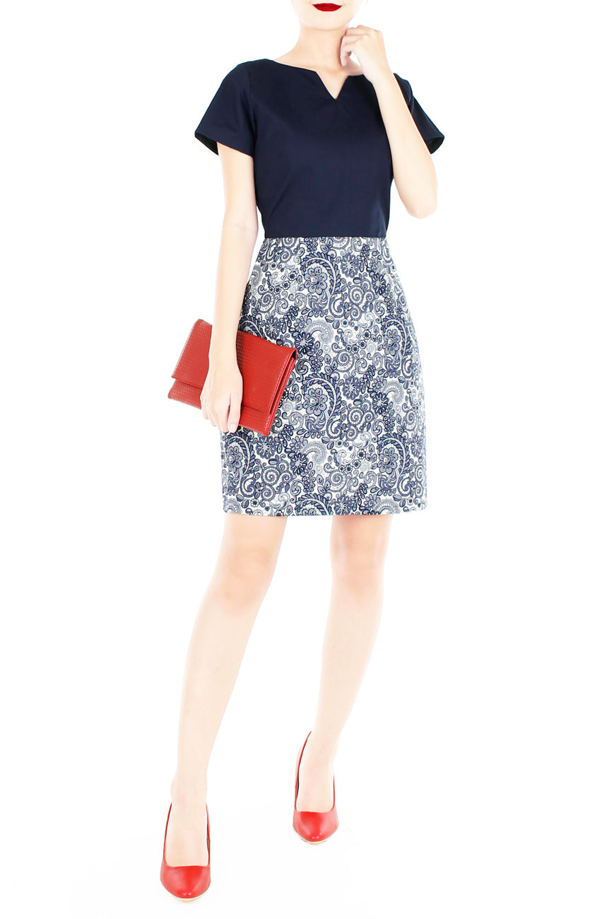 Ladylike Lace Vera Dress with Short Sleeves