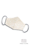 Lavished in Lace Pure Cotton Face Mask - Champagne