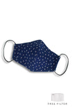 Leaf it to Luck Pure Cotton Face Mask - Navy Blue