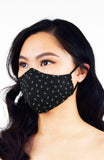 Leaf it to Luck Pure Cotton Face Mask - Noir Black