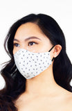Leaf it to Luck Pure Cotton Face Mask - White Dove
