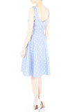 ‘Let’s Do The Polka’ Flare Midi Dress - Baby Blue