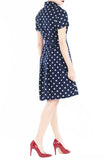 ‘Let’s Do The Polka’ Emma Two-way Shirtdress - Midnight Blue